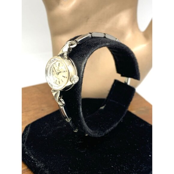 Omega Women's Watch 14k White Gold Case Vintage 70's Swiss Automatic Petite 17mm - Picture 2 of 15